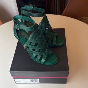Vince Camuto Emerald Green Woven Sandals